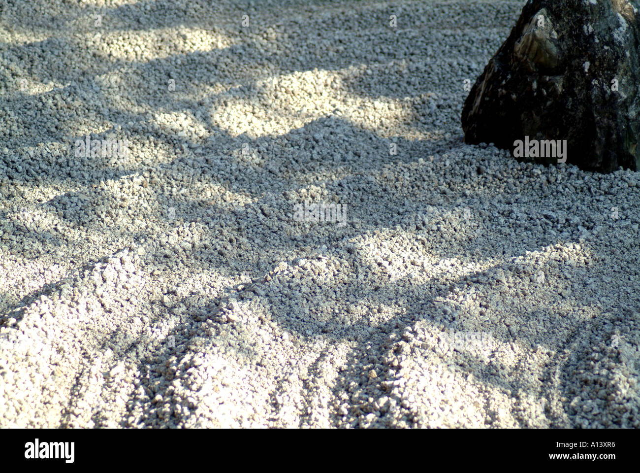Zen raked gravel garden at Zuihoin within Daitokuji Temple Kyoto Japan