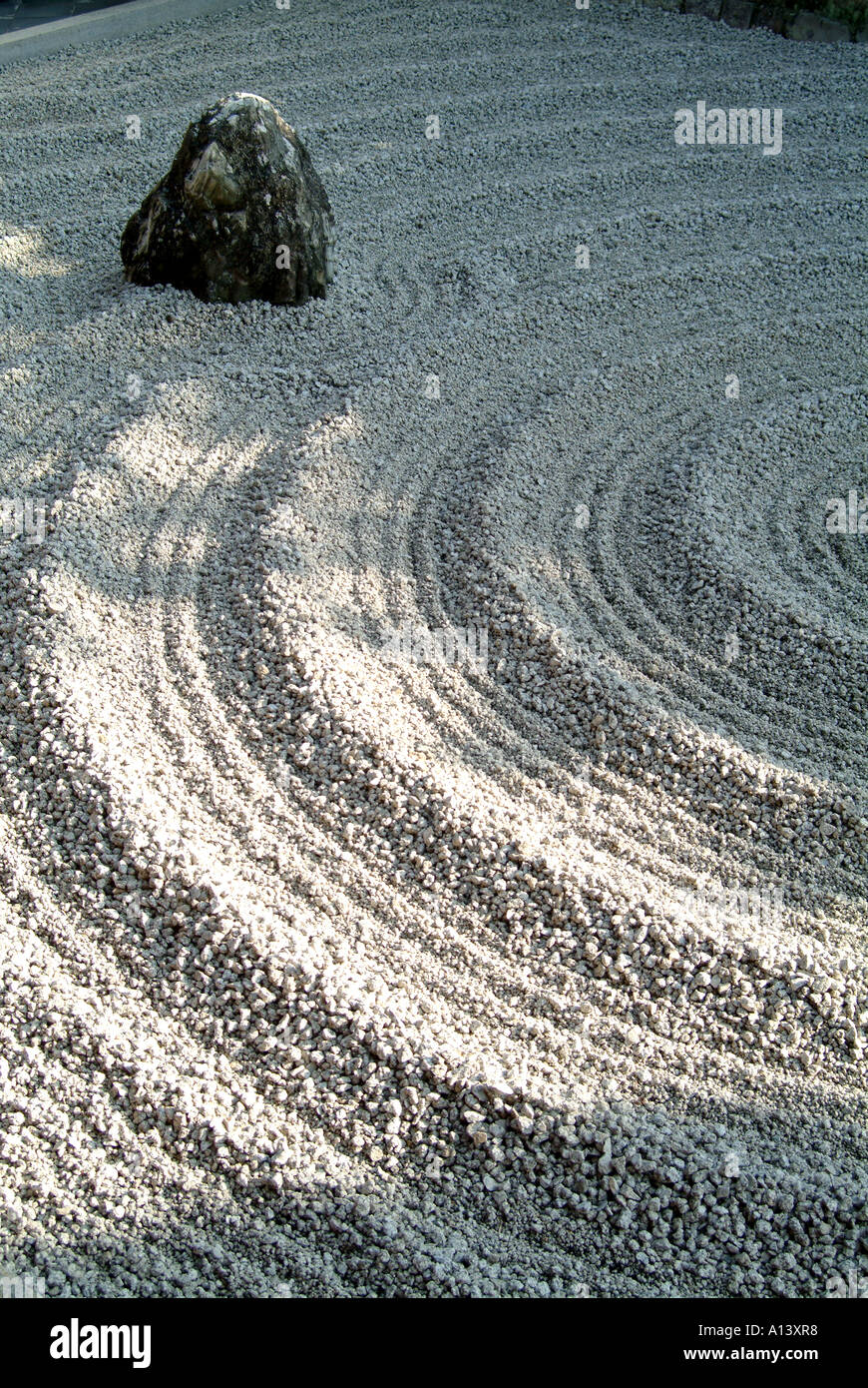 Zen raked gravel garden at Zuihoin within Daitokuji Temple Kyoto Japan