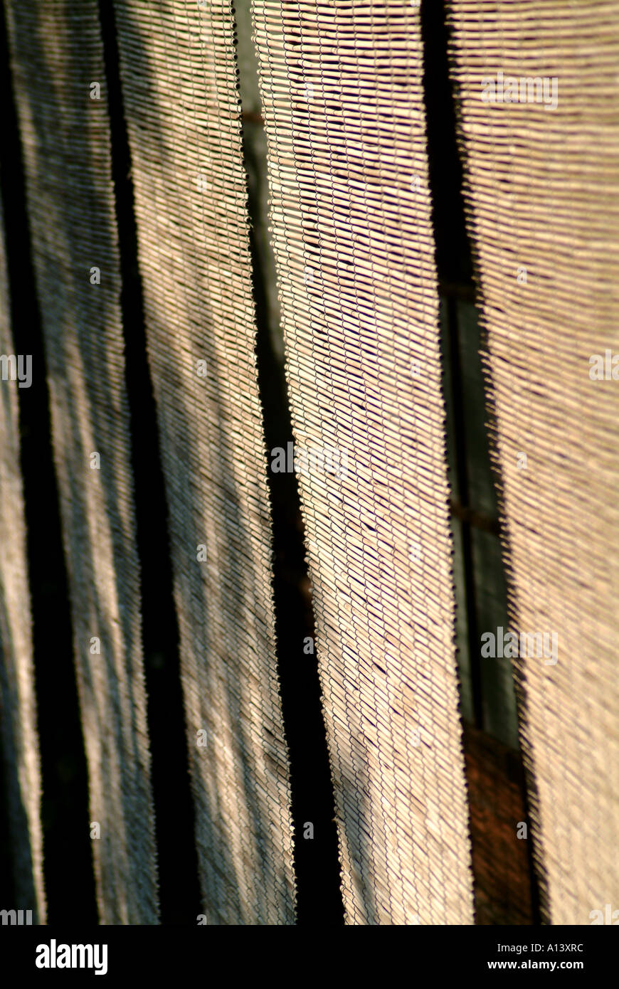 Bamboo sun screens at Zuiho-in within Daitokuji Temple Kyoto Japan Stock Photo
