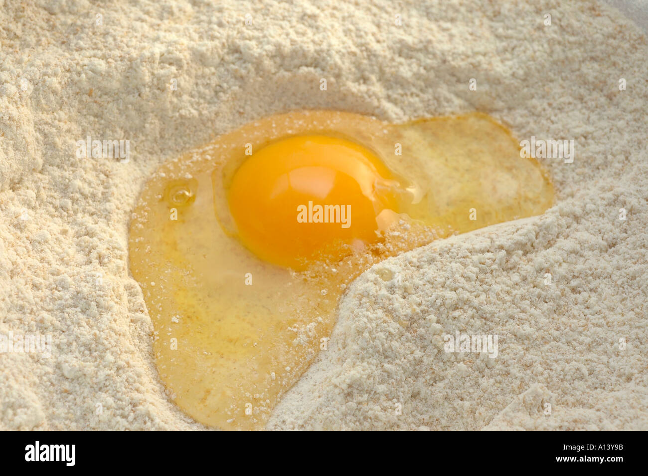 egg and flour Stock Photo