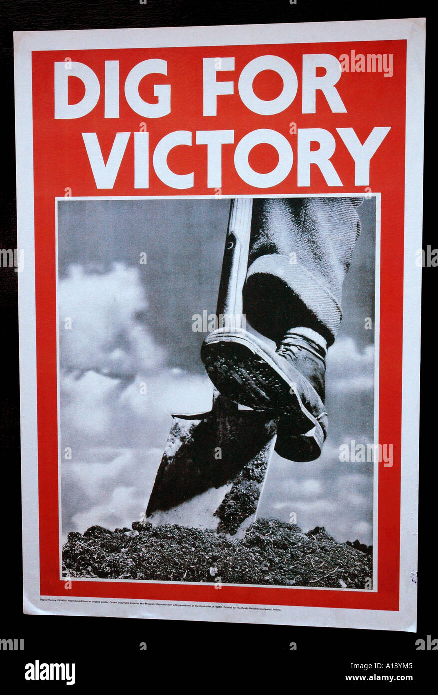 War poster (Dig for Victory) Stock Photo