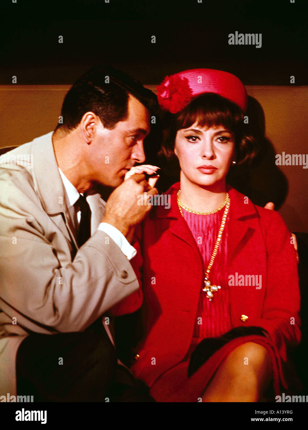 Vieille Photo De Star : Rock Hudson Et Gina Lollobrigida Dans Les Années 1900