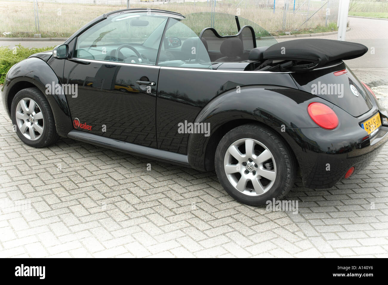 new VW beetle Convertible with open top Stock Photo Alamy