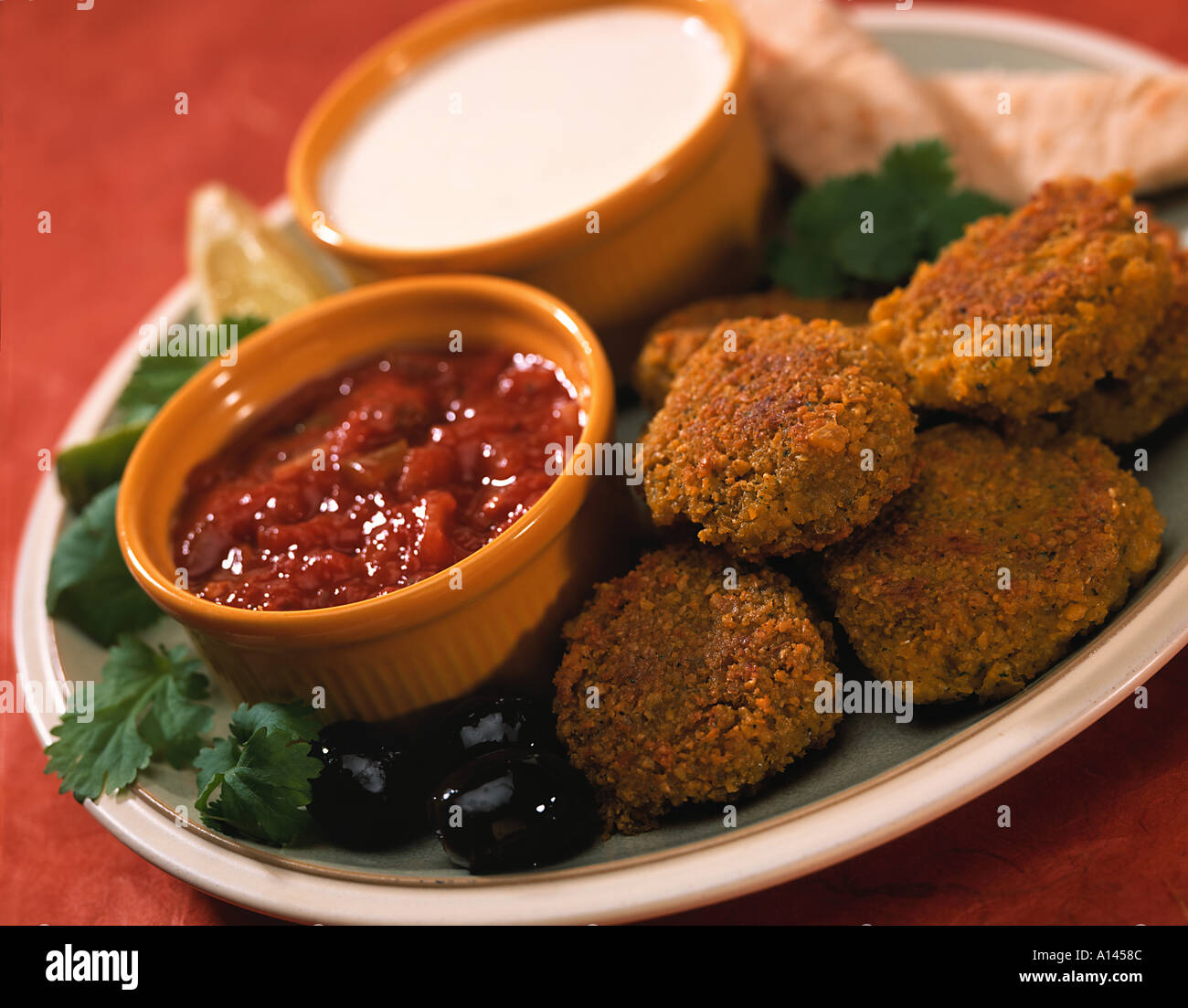 MEXICAN TAPAS ON PLATE Stock Photo
