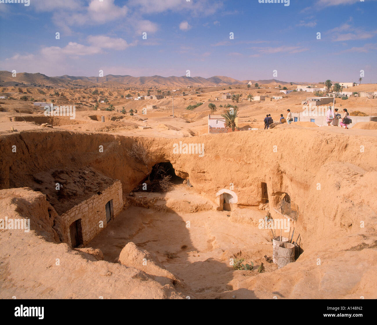 Matmata Tunisia Pit dwellings Stock Photo