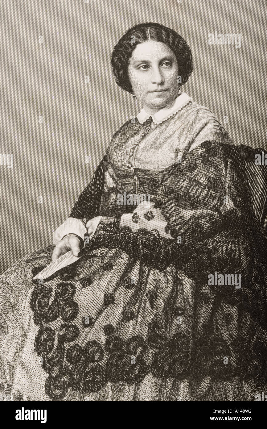 Madame Caroline Marie Felix Miolan-Carvalho, 1827 - 1895. French operatic soprano singer. Stock Photo
