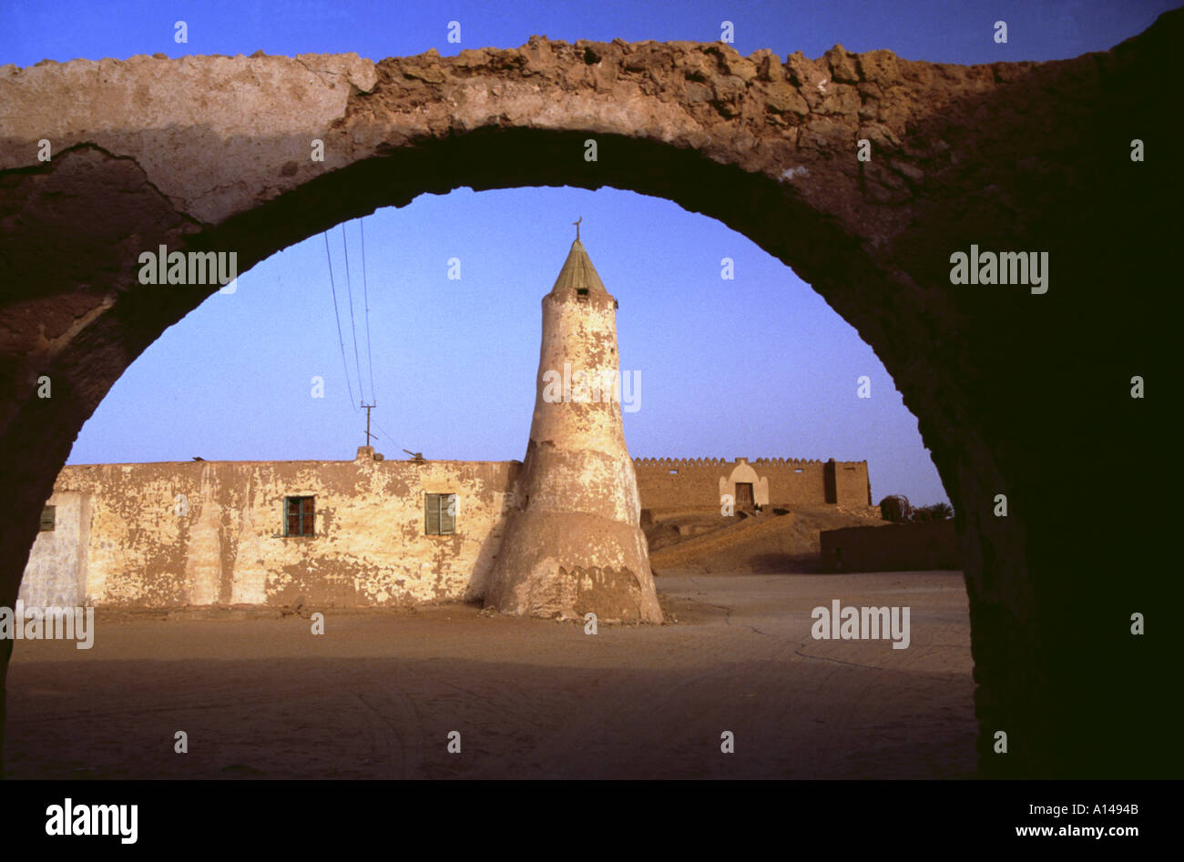 Libya Murzuk the historic mosqe of the city Stock Photo