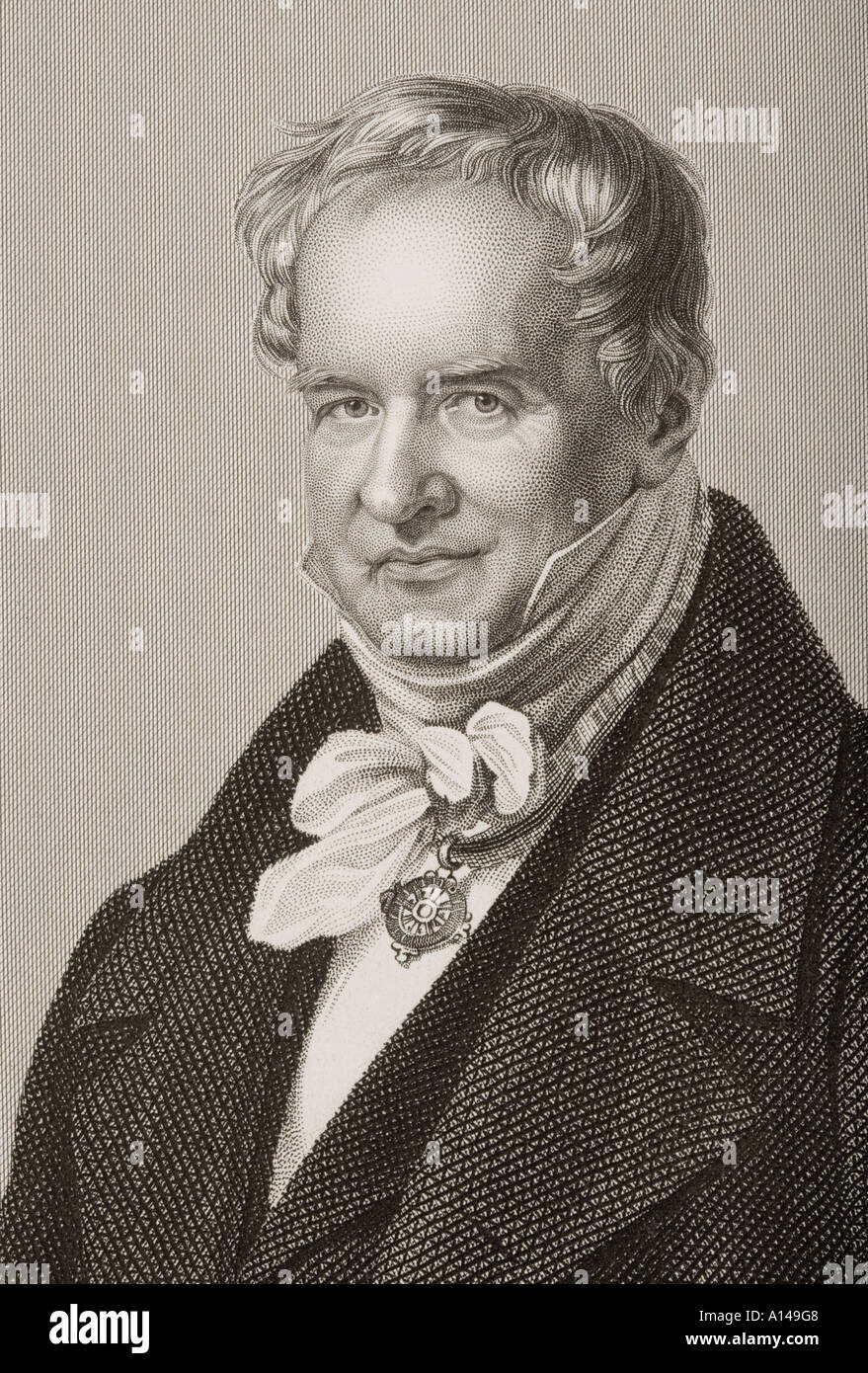 Friedrich Heinrich Alexander Humboldt, Baron Von Humboldt,  1769 –1859. Prussian polymath, geographer, naturalist, explorer, Stock Photo
