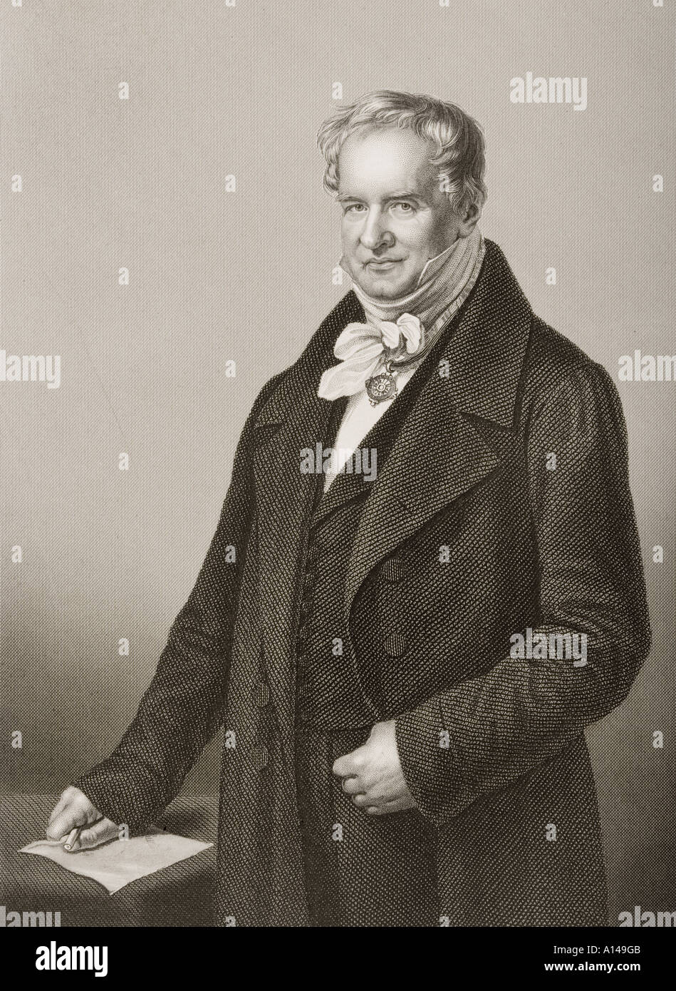 Friedrich Heinrich Alexander Humboldt, Baron Von Humboldt,  1769 –1859. Prussian polymath, geographer, naturalist, explorer, Stock Photo