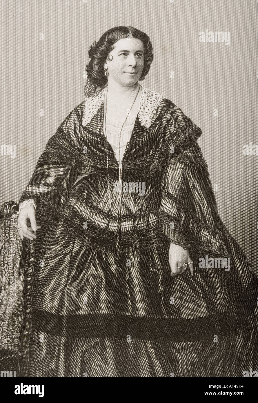Madame Anna Bishop, 1810 - 1884.  English operatic soprano. Stock Photo
