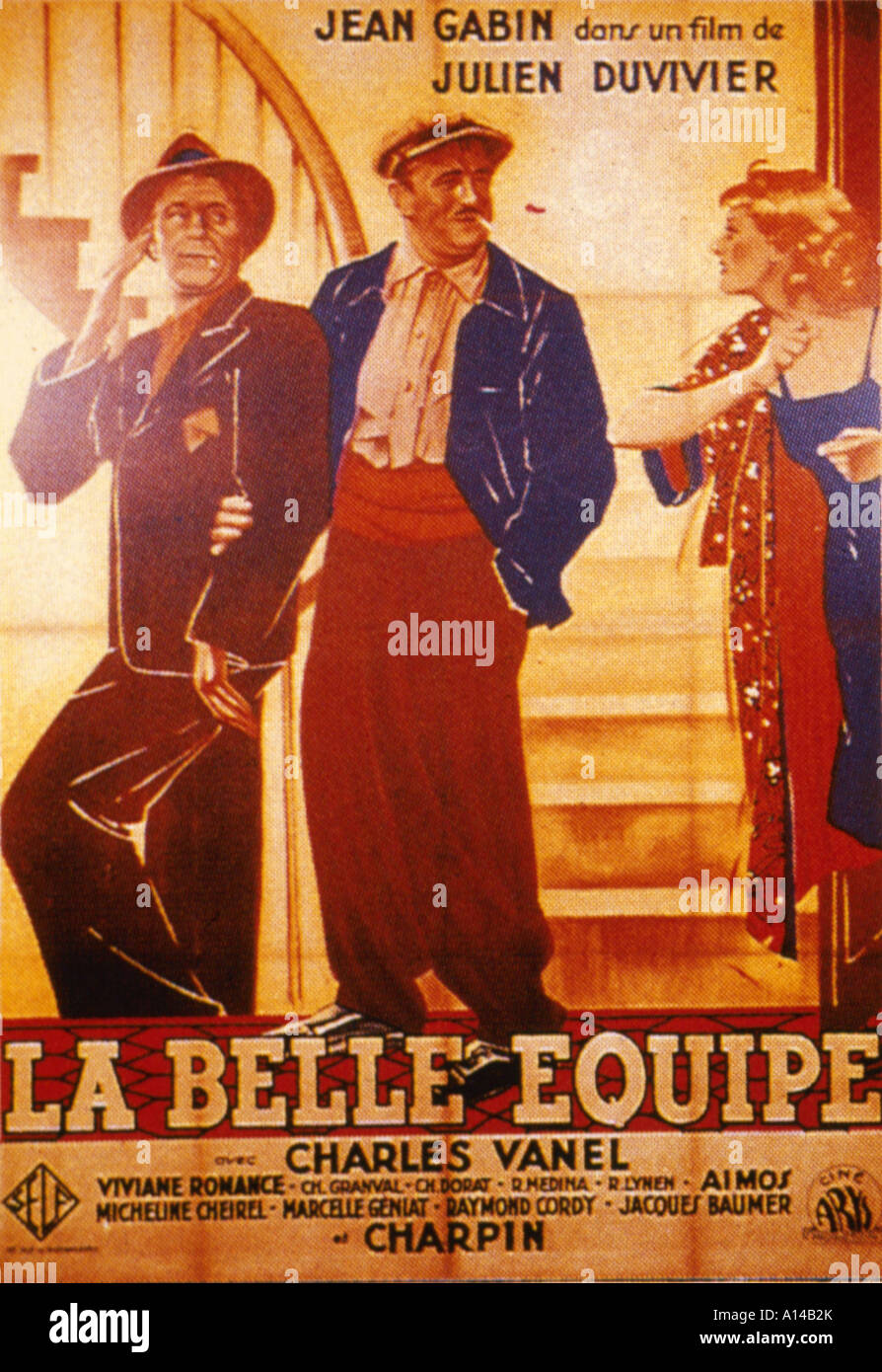 La Belle Equipe Year 1936 Director Julien Duvivier Movie poster Stock