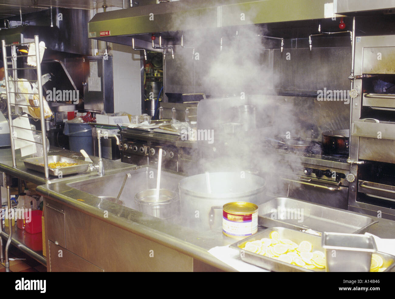 Cafeteria kitchen Stock Photo