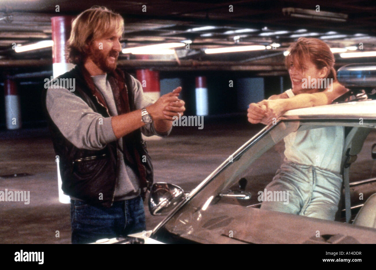 Terminator 2 Judgment Day Year 1991 Director James Cameron Arnold Schwarzenegger Linda Hamilton Shooting picture Stock Photo