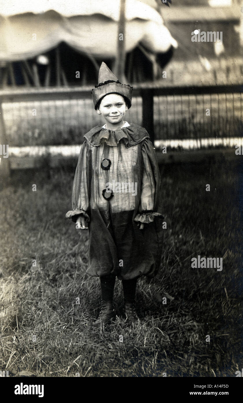 Young Boy Circus Clown Stock Photo