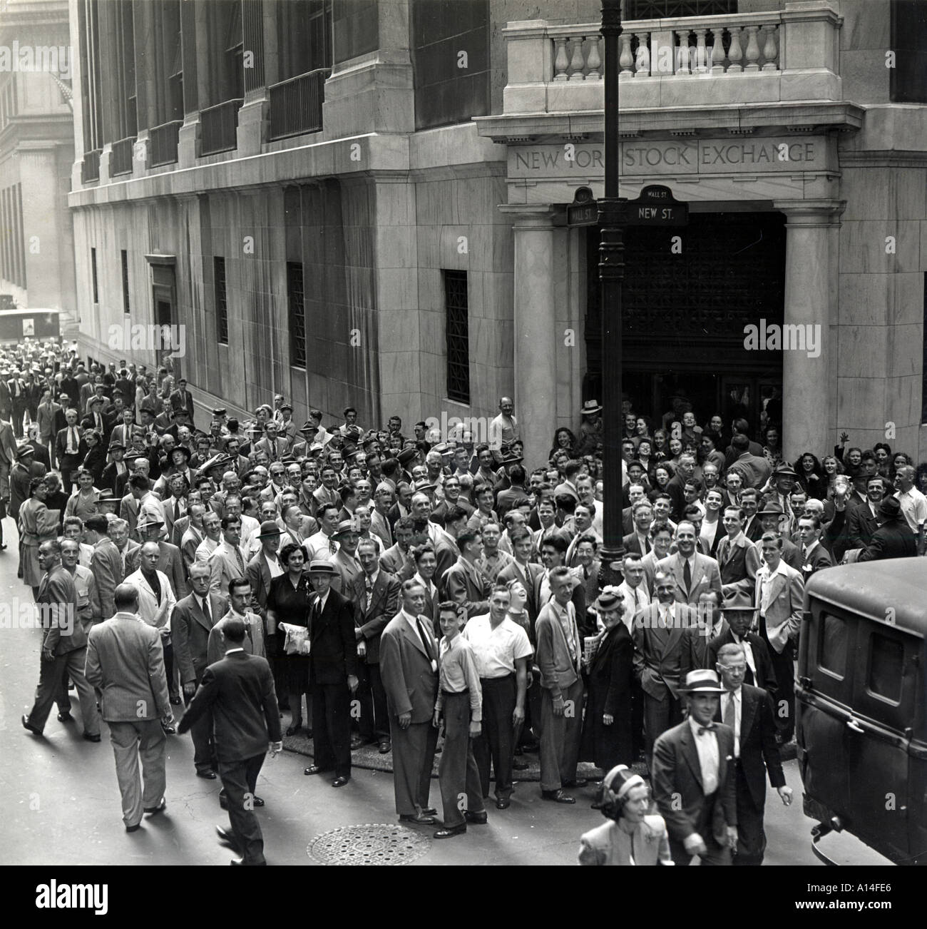New York Stock Exchange Employees Stock Photo