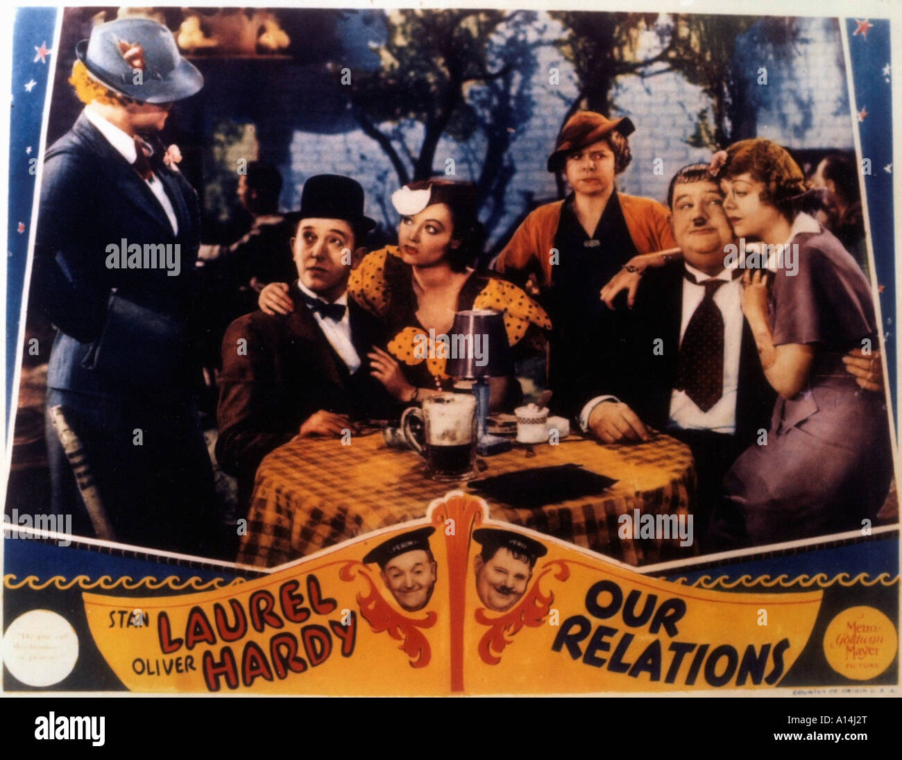 Our relations 1936 Harry Lachman Stan Laurel Oliver Hardy Betty Healy Daphne Pollard Iris Adrian Lona André Stock Photo