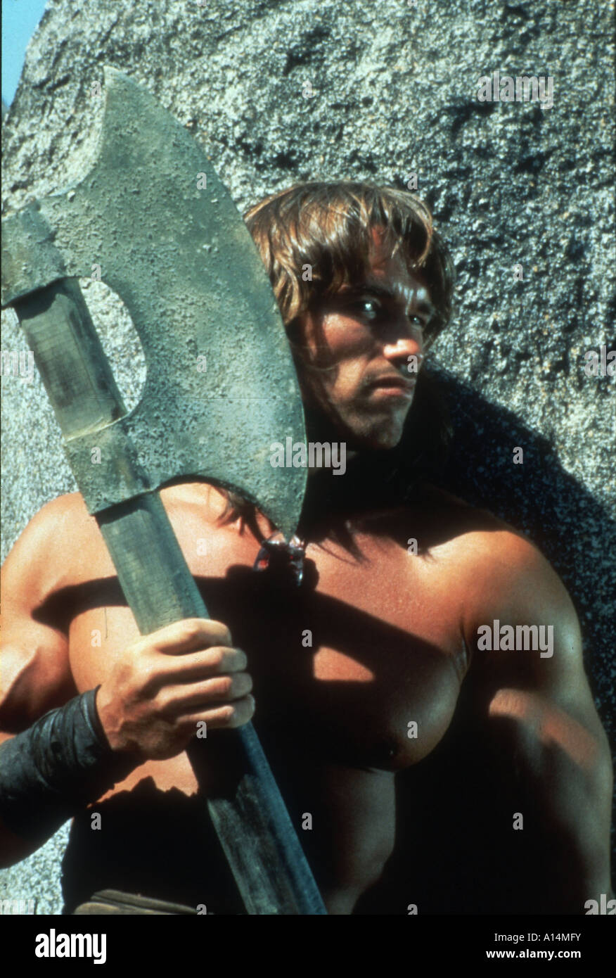 Conan the barbarian 1981 John Milius Arnold Schwarzenegger Stock Photo