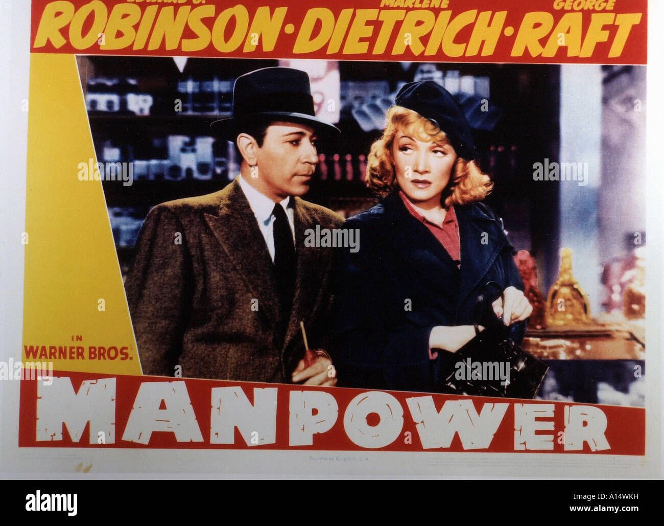 Manpower 1941 Raoul Walsh Marlene Dietrich George Raft Stock Photo - Alamy