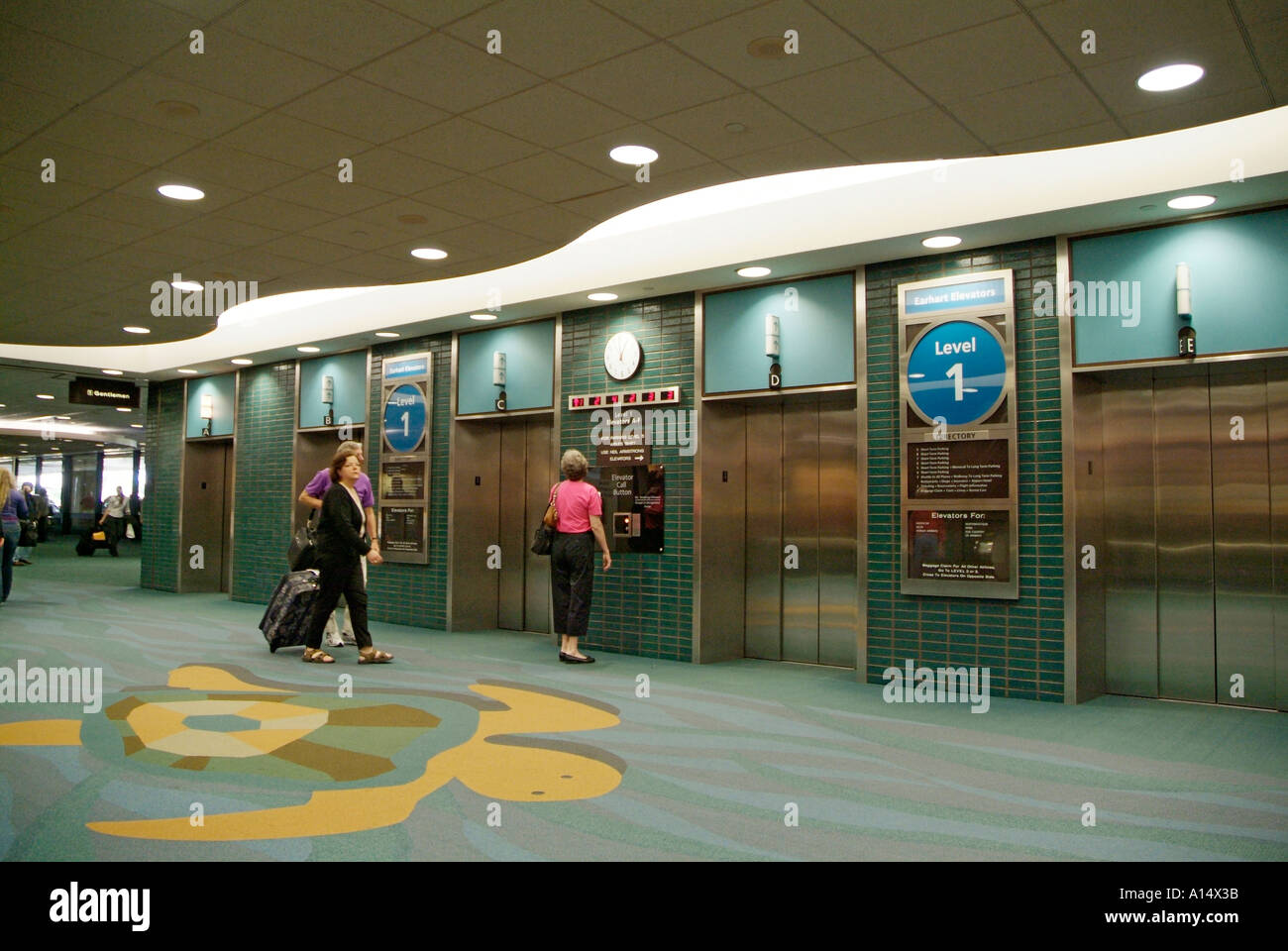 Baggage claim area inside Tampa International Airport Florida Stock Photo