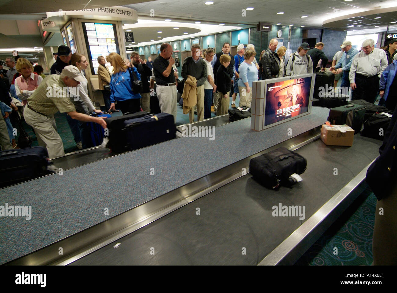 Baggage claim area inside Tampa International Airport Florida Stock