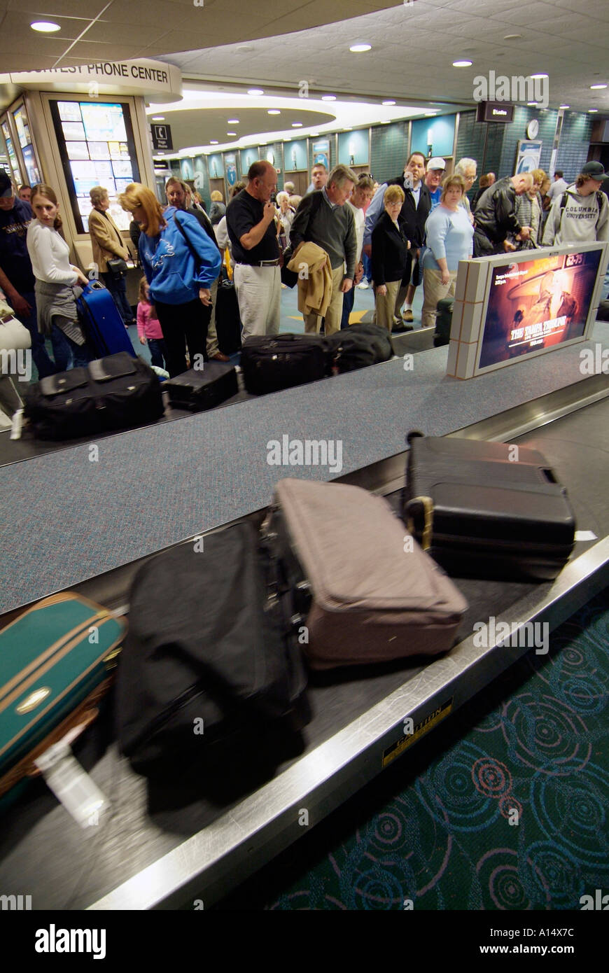 Baggage claim area inside Tampa International Airport Florida Stock