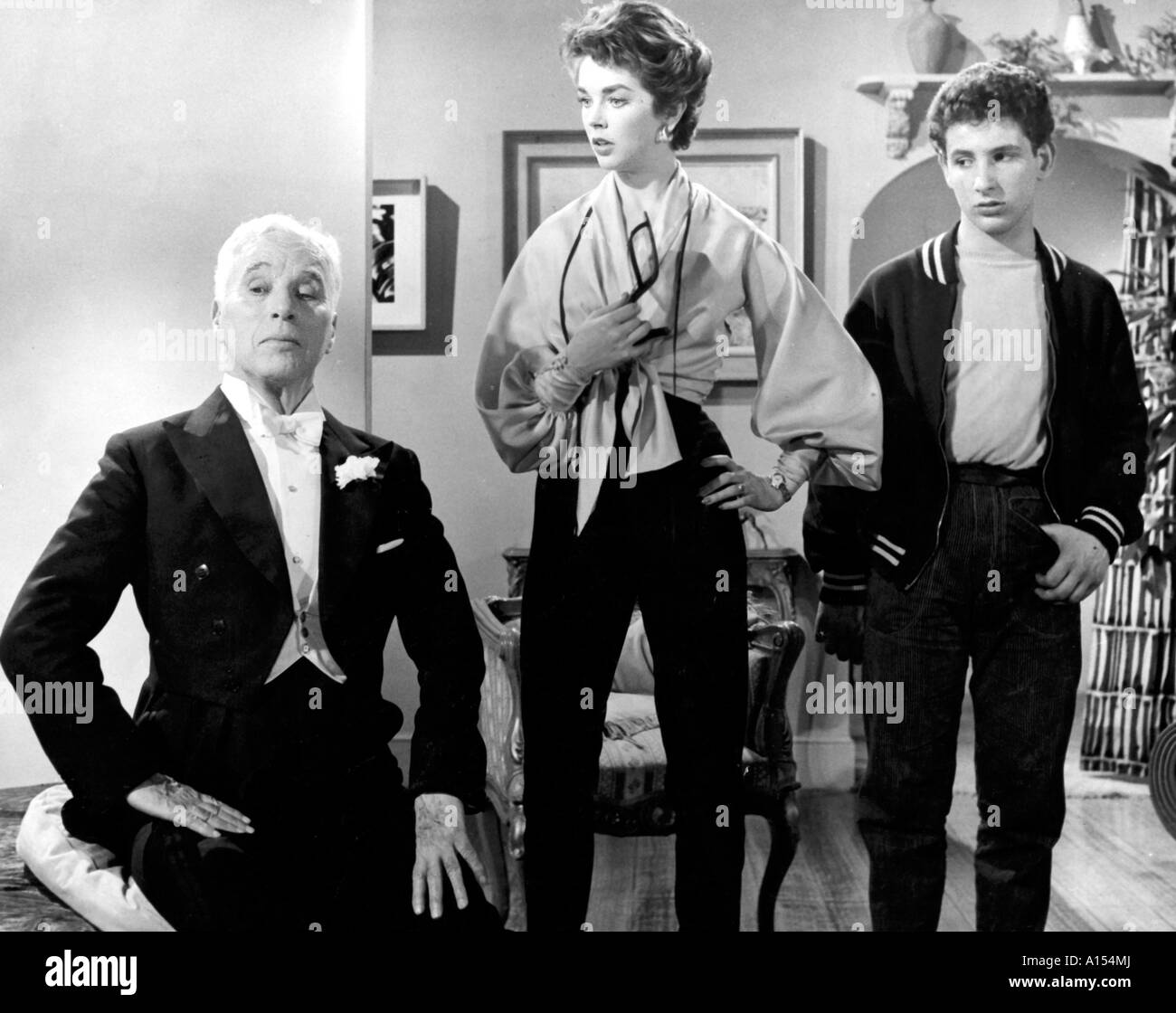 A King In New York Year 1956 Director Charles Chaplin Charles Chaplin Dawn Addams Stock Photo