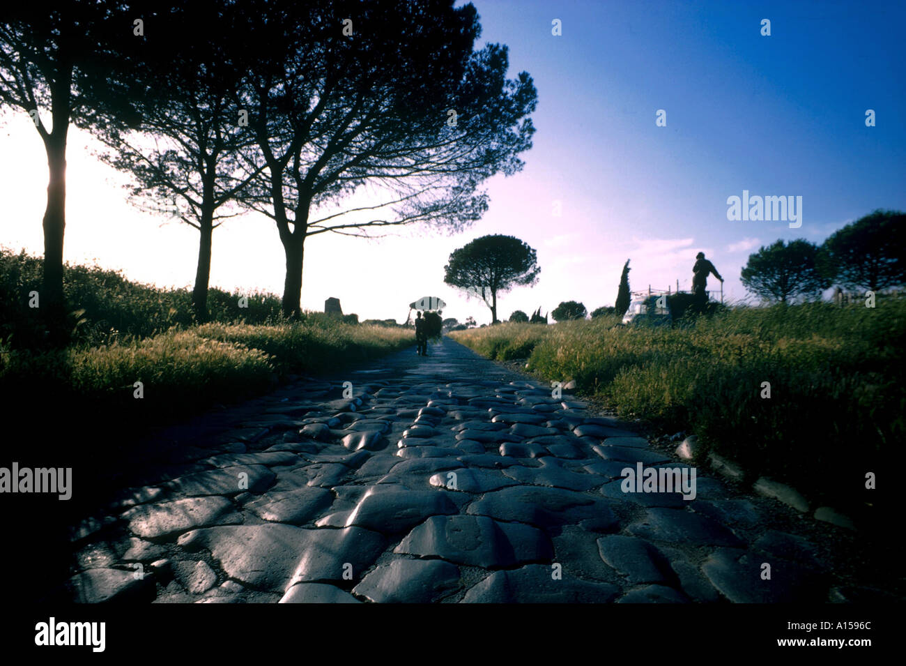 Appia Antica The Appian Way Rome Lazio Italy A Woolfitt Stock Photo