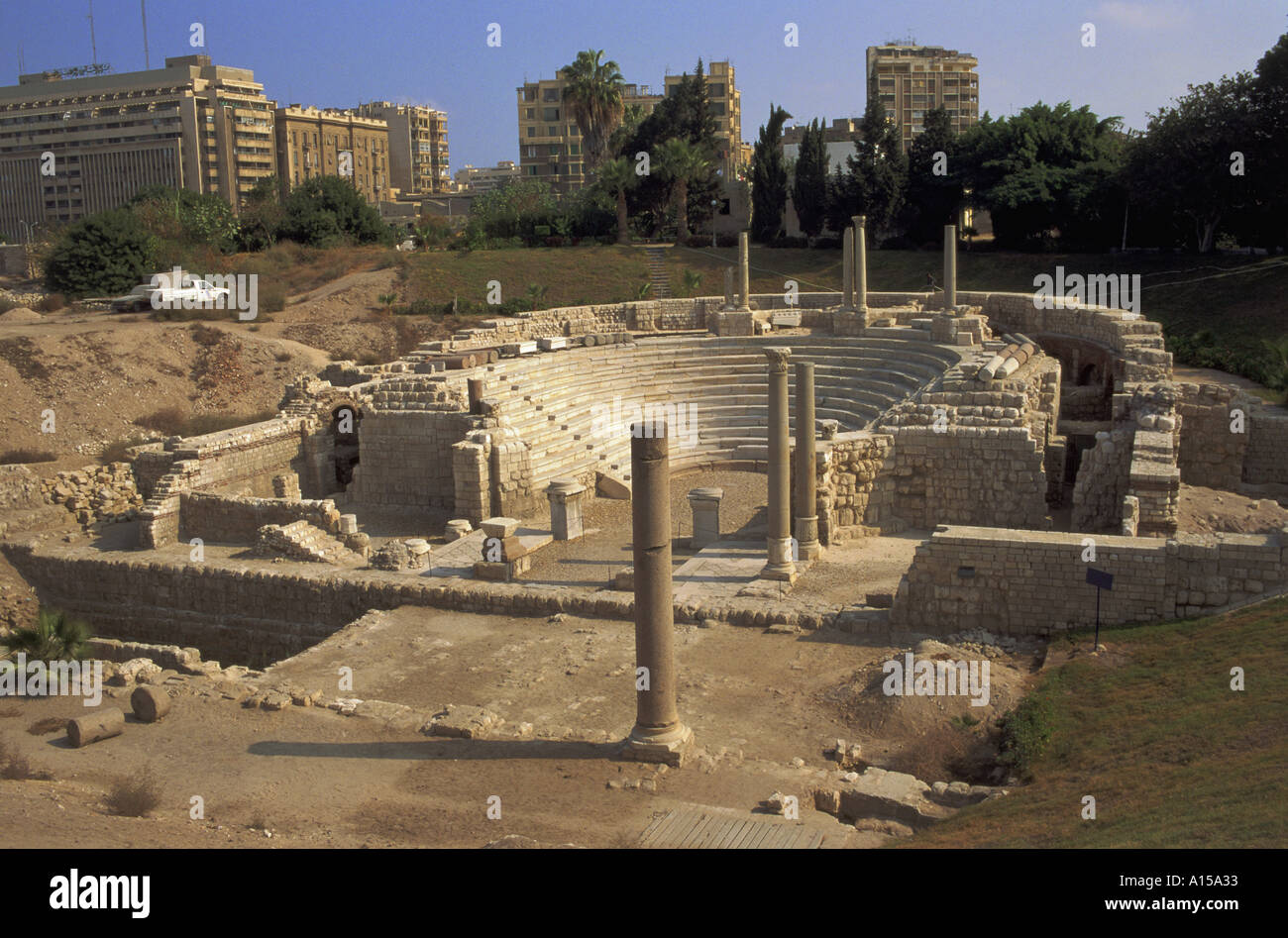 Roman amphitheatre Alexandria Egypt K Gillham Stock Photo