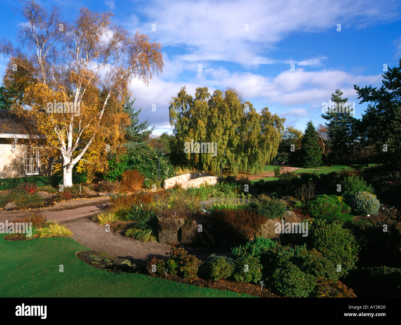 dh Japanese garden ROYAL BOTANIC GARDEN EDINBURGH Water fall stream