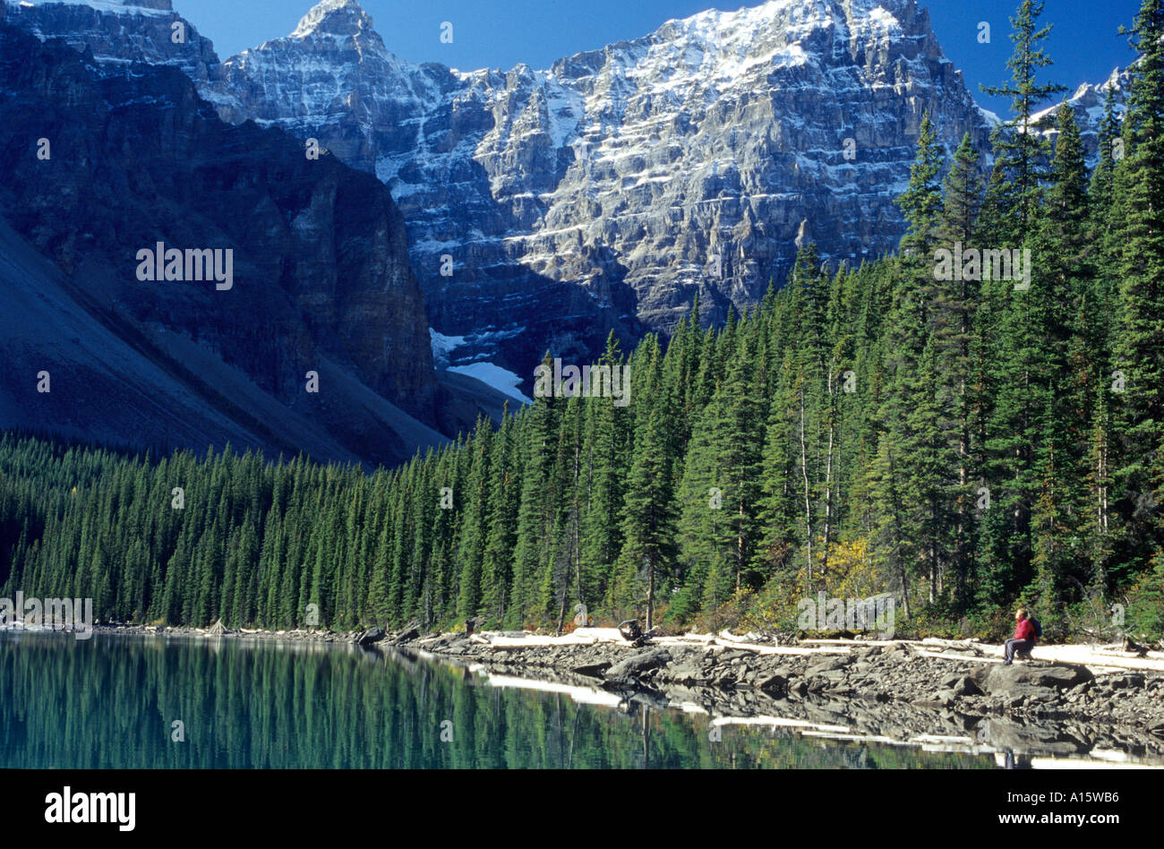 Moraine Lake Alberta Banff Nationalpark Canada Stock Photo Alamy