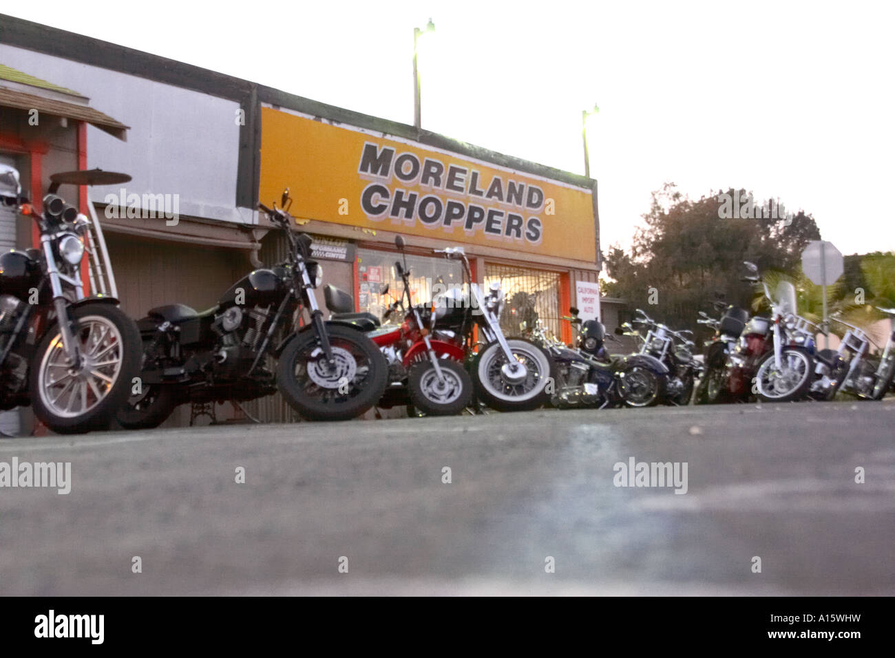 Motorbikes parked hi-res stock photography and images - Page