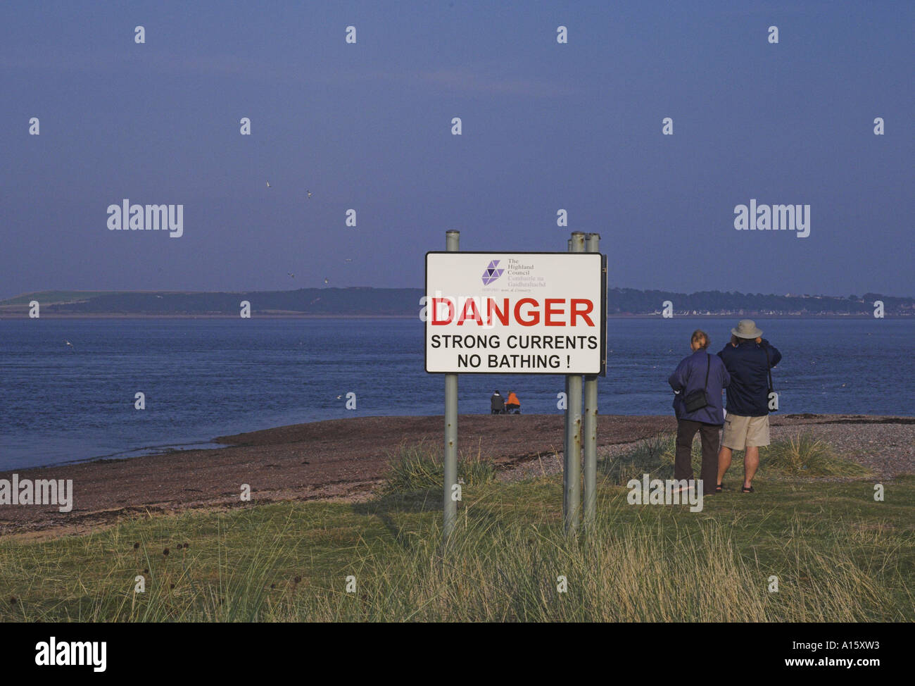 Chanonry Point, people dolphin watching in the Moray Firth, Scotland. Stock Photo
