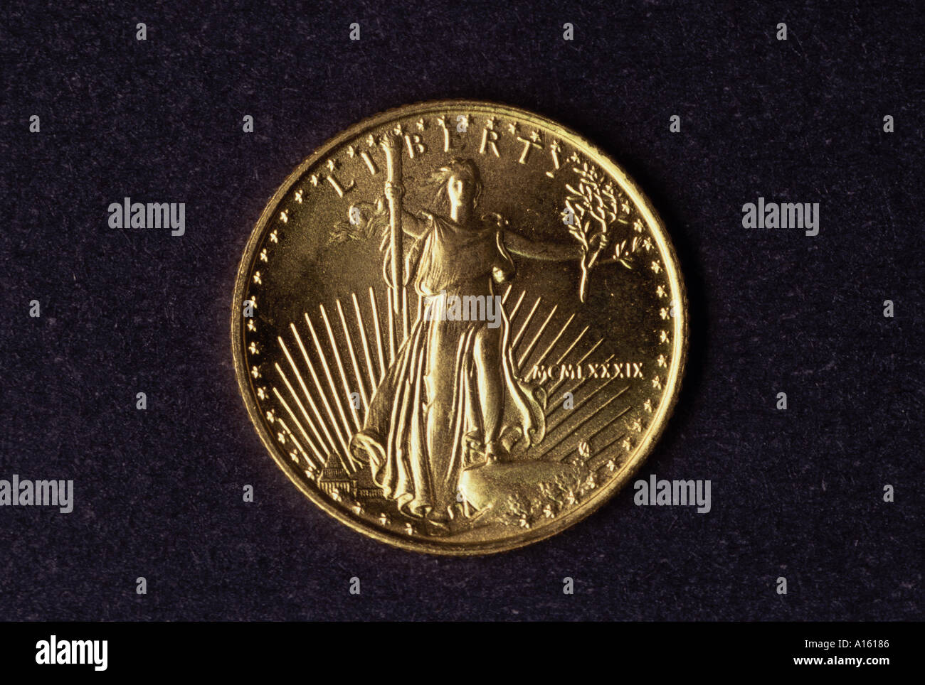 Usa 1989 Gold Eagle 5 Dollar Coin Stock Photo 90502 Alamy