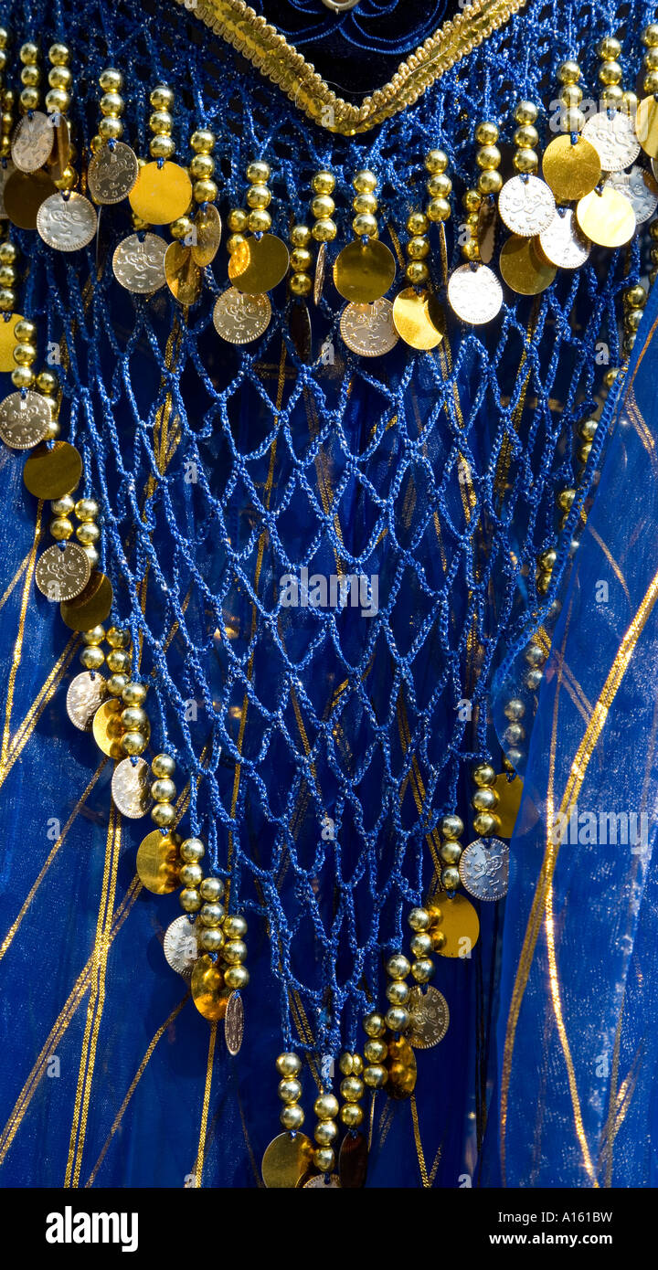 Belly dancing costume outside a shop in Sultanhamet Istanbul Turkey Close up detail Stock Photo