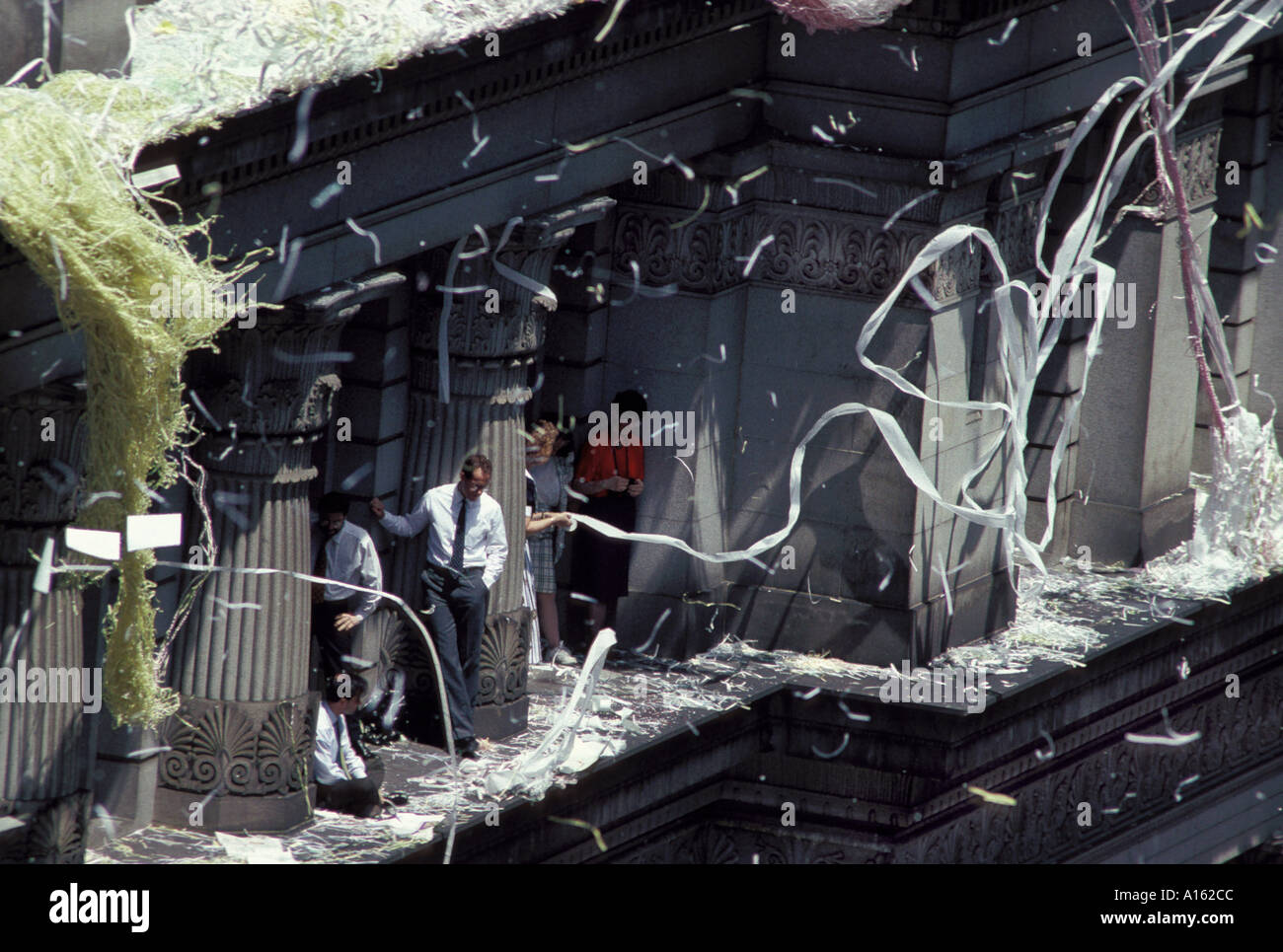 PEOPLE PARADE TICKER TAPE HOME Stock Photo Alamy