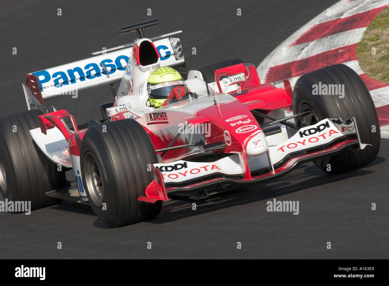 Driver Ralf Schumacher from Germany in his Toyota racing car at the