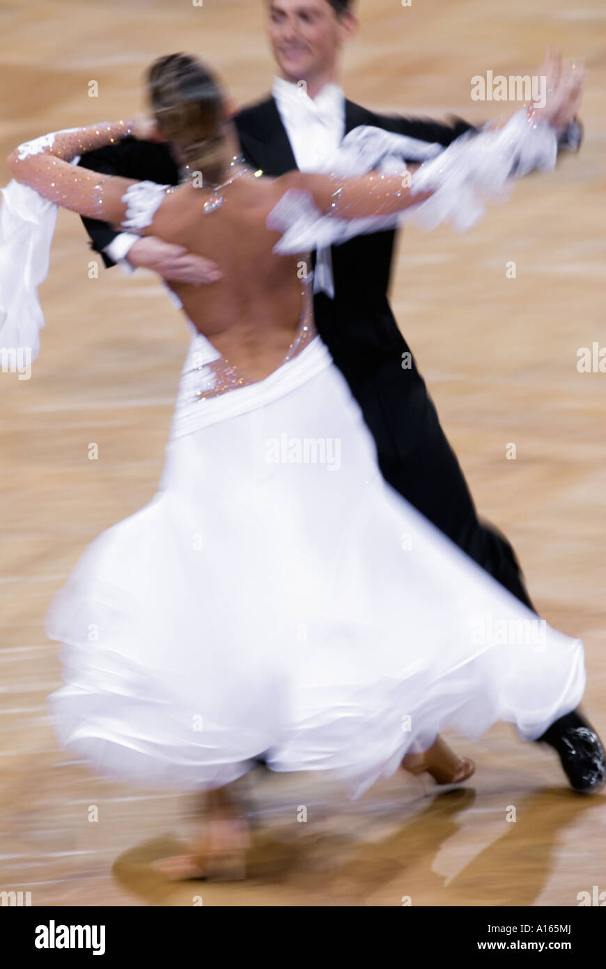 Professional Ballroom Dancers Performing In The Standard Dance ...