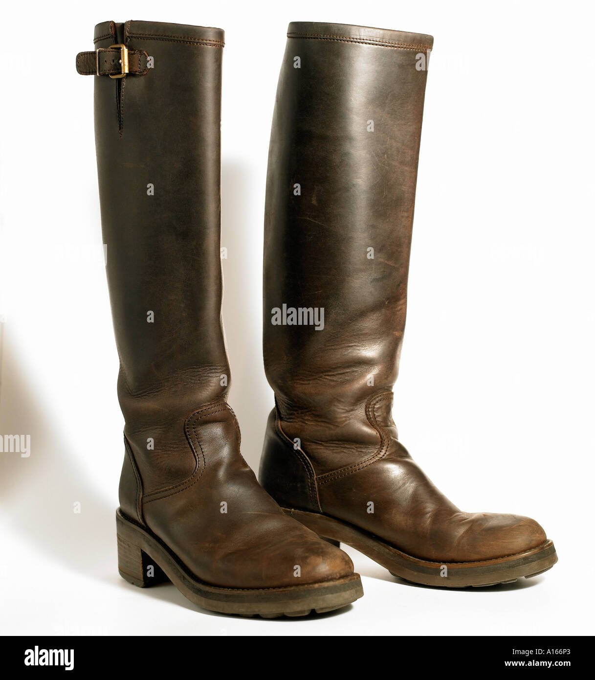 Leather boot strap Cut Out Stock Images & Pictures - Alamy