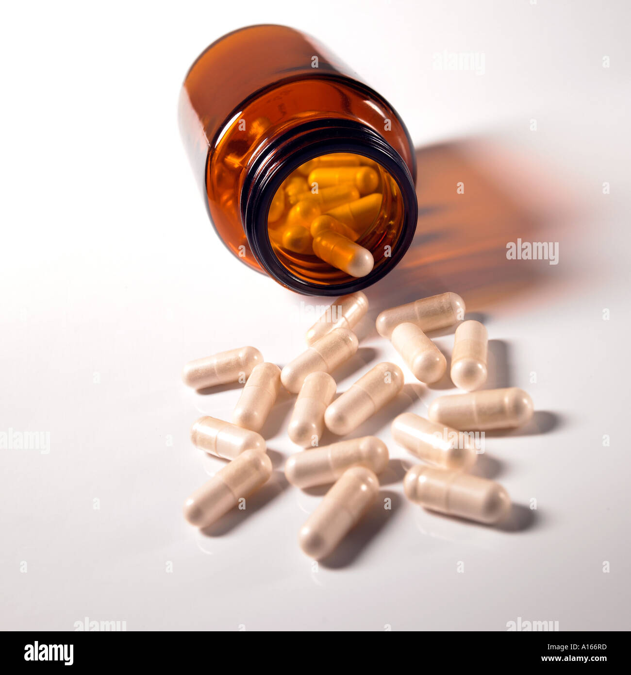 Spilled pills. Stock Photo