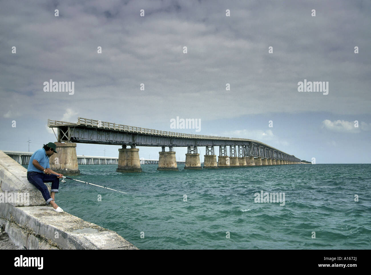 Bahia Honda Bridge, Overseas Highway, The Keys, Florida, USA Stock Photo