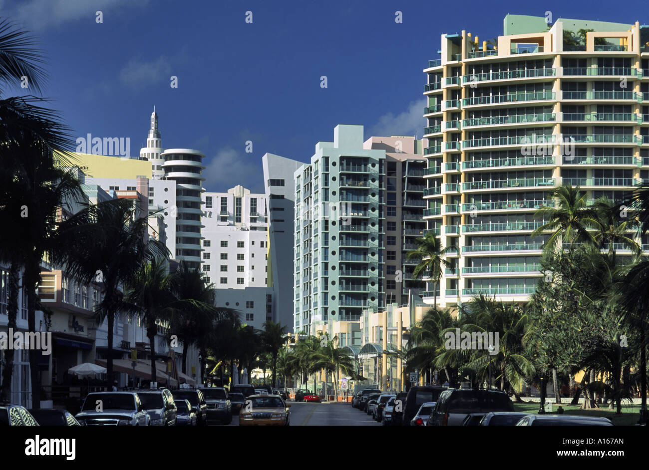 South Beach Hotels Stock Photo