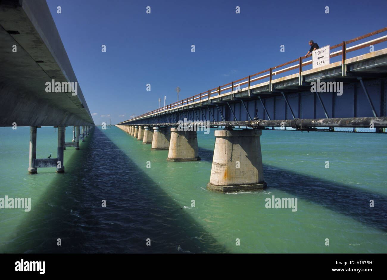 Seven Mile Bridge, Overseas Highway, The Keys, Florida, USA Stock Photo