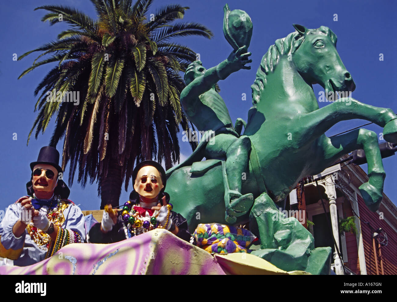 Krewe of Thoth Parade, Float riders, Magazine Street, Mardi Gras, New