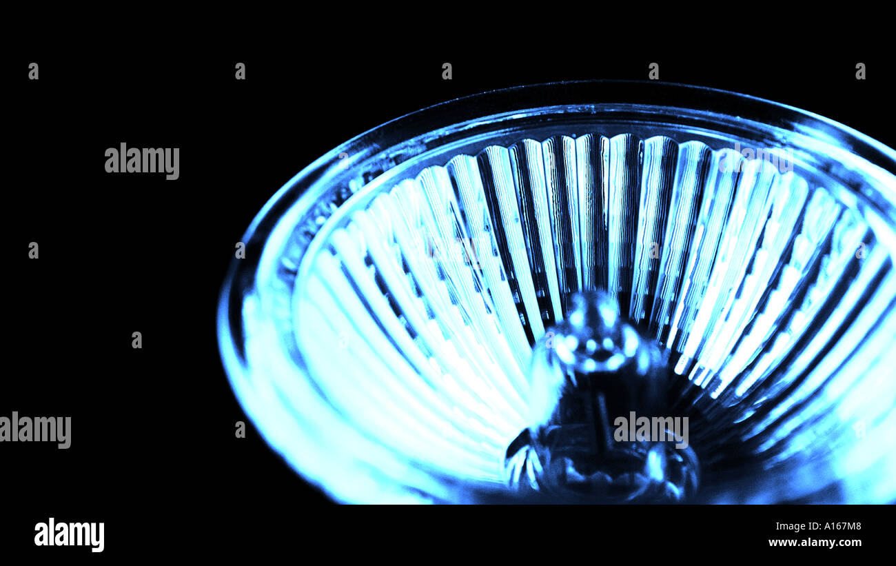 A close up study of a mains Halogen bulb.(One of two images, also see