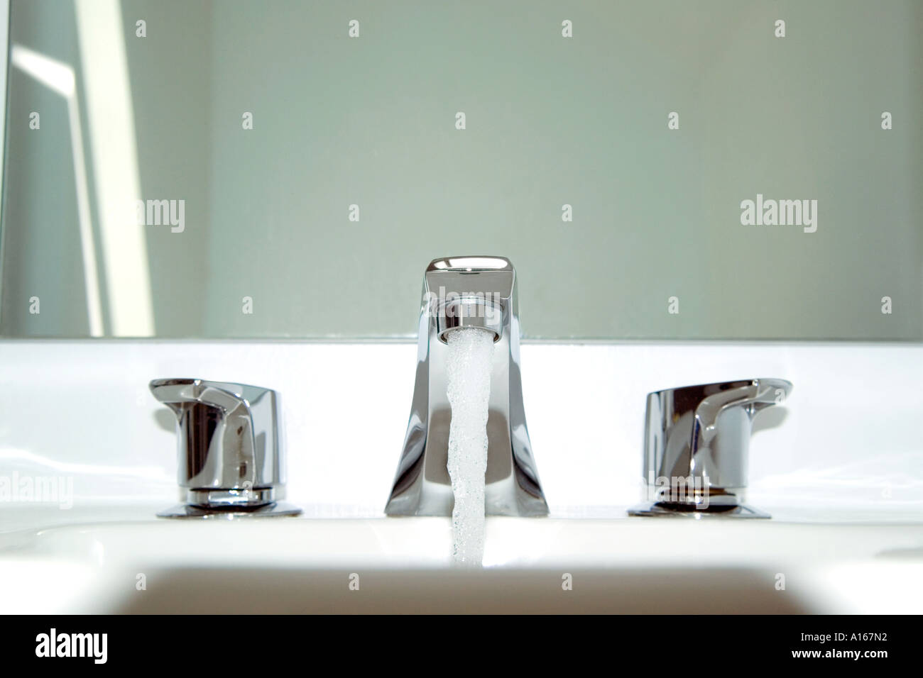 Bathroom Sink Faucet Stock Photo