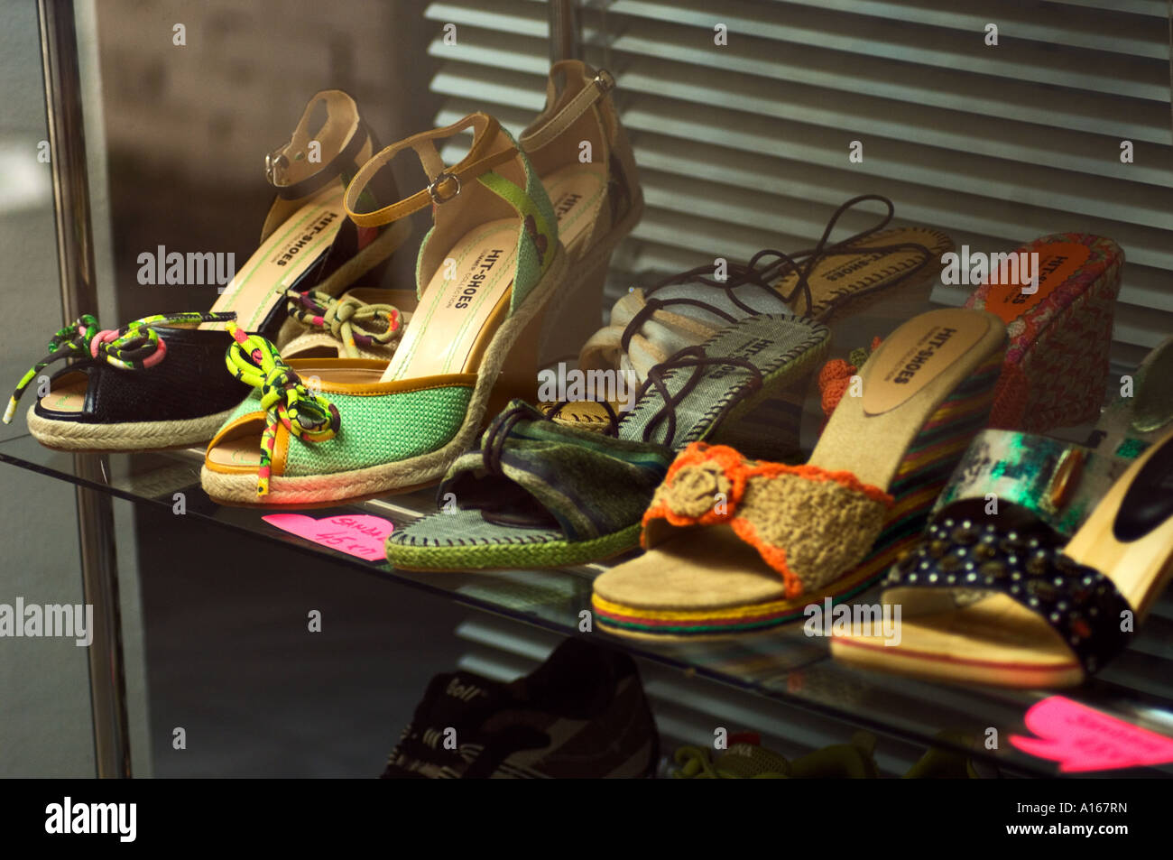Shoes in shop window Sarajevo Bosnia and Herzogovina Stock Photo