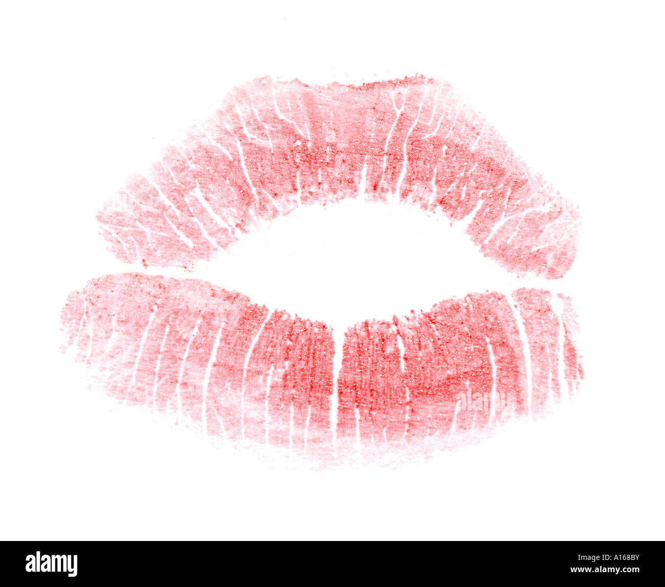 Womans lipstick imprint Stock Photo