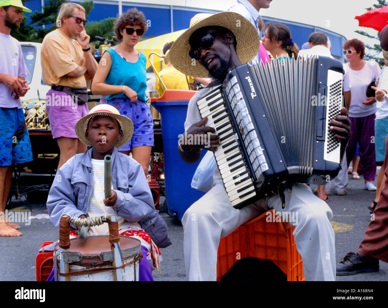 Music Cape town port man boy South Africa Stock Photo Alamy