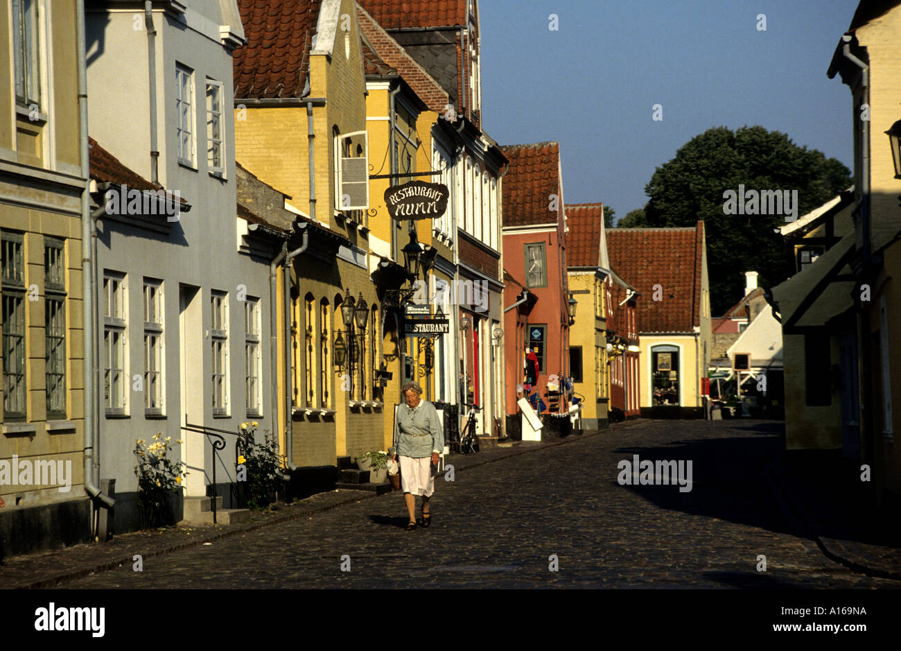 17 18th century houses Aeroskobing Aero Denmark Stock Photo Alamy