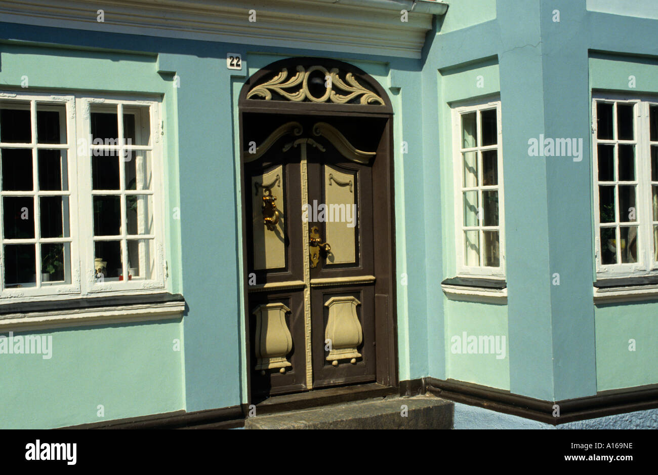 17 18th century houses Aeroskobing Aero Denmark Stock Photo Alamy